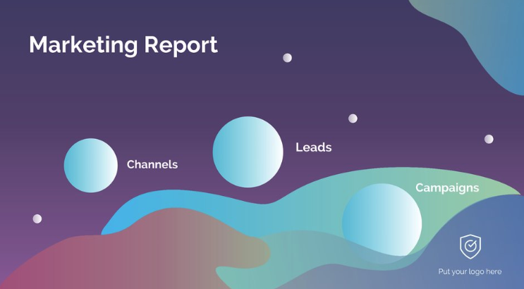 Make your marketing report pop with this Prezi presentation template. 