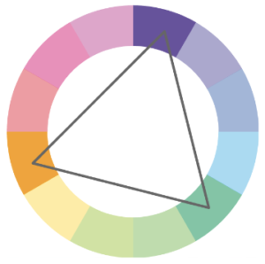 triadic color palette color wheel