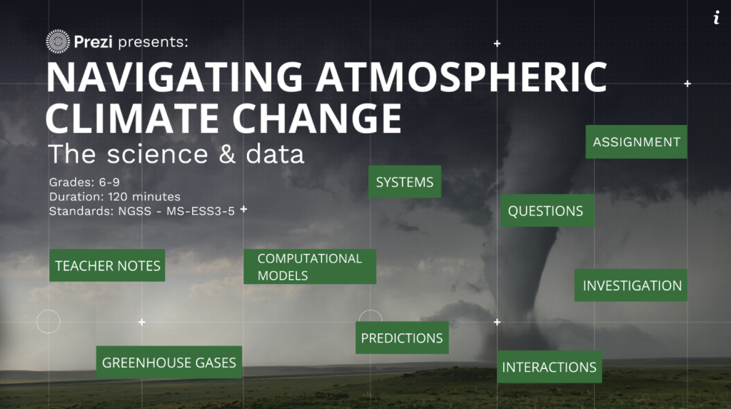 Navigating Atmospheric Climate Change: The Science and the Data (Grades 6-9)