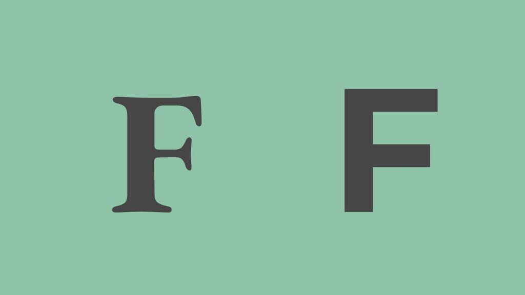 serif vs. sans serif