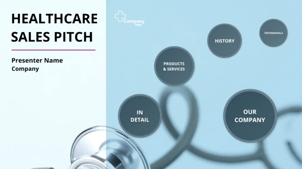 Healthcare Pitch Deck template