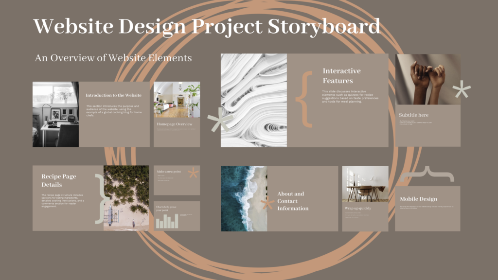 website project storyboard example
