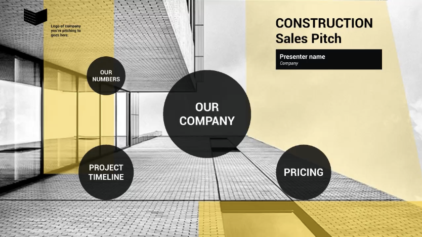 Construction Prezi sales pitch presentation template