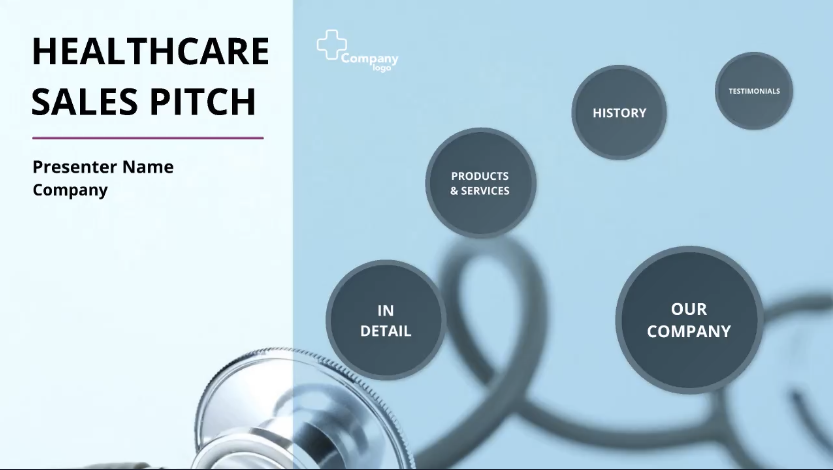 Healthcare sales pitch presentation template