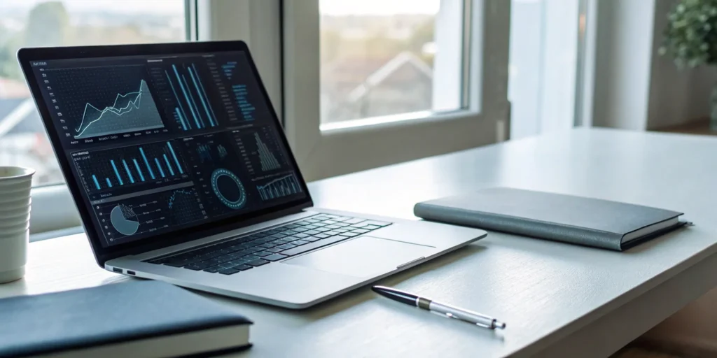 AI sales pitch generator displayed on a laptop.